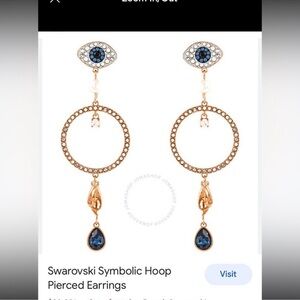 Swarovski evil eye earrings